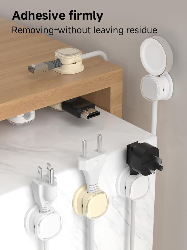 Magnetic Cable Clips, Adjustable Cord Holder Management, Adhesive Wire Keeper - Image 8