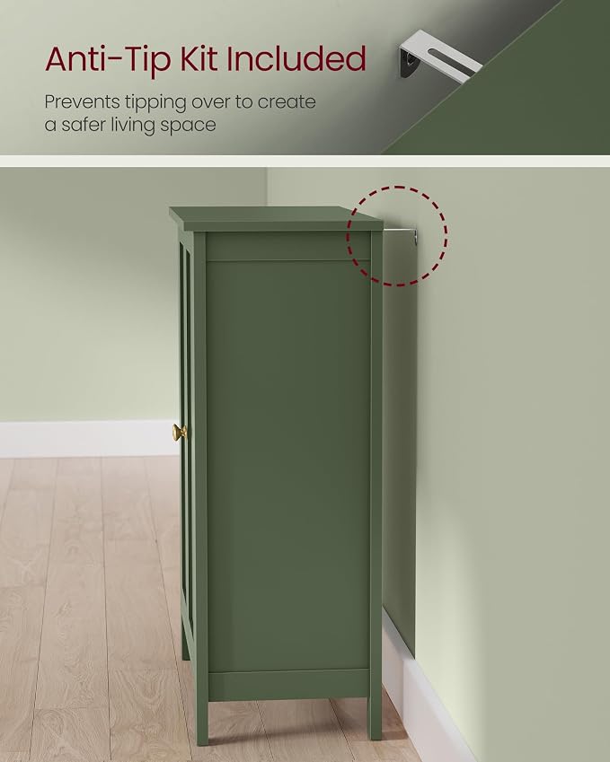 VASAGLE Bathroom Floor Storage Cabinet, Bathroom Storage Unit - Image 8