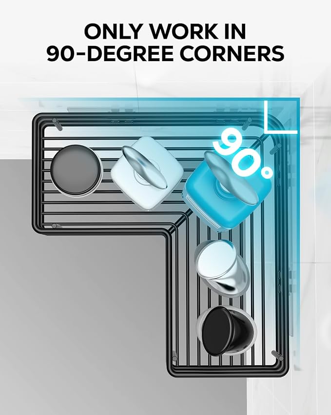 Nieifi Adhesive Corner Shower Caddy Shelf Basket Rack - Image 9