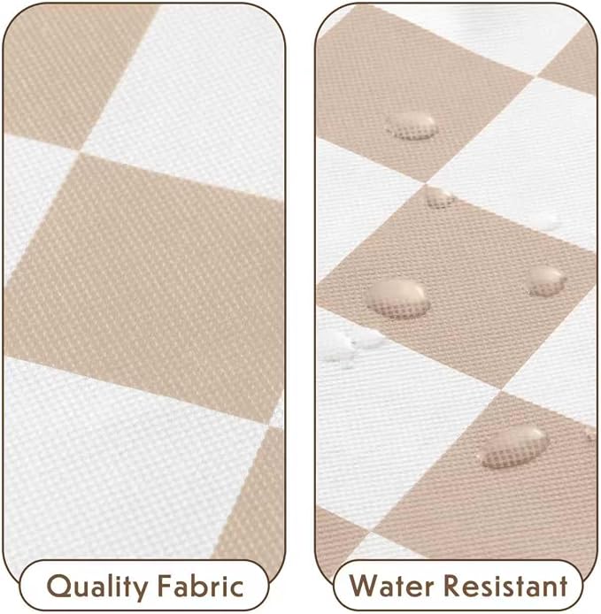 Beige Checkered Clothes Storage Bins, 100L Large Blanket Storage Bags 3 Pack - Image 7