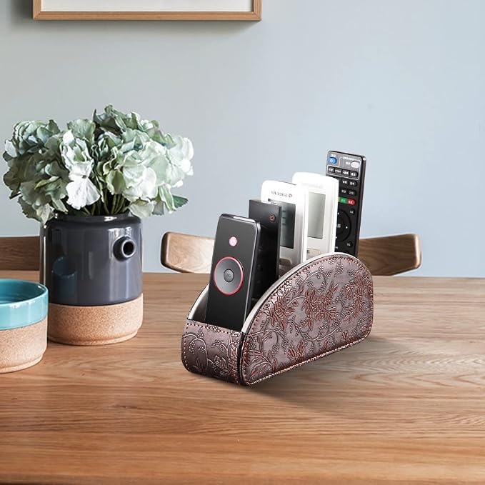 Leather Remote Control Holder, Universal TV Remote Organizer - Image 6