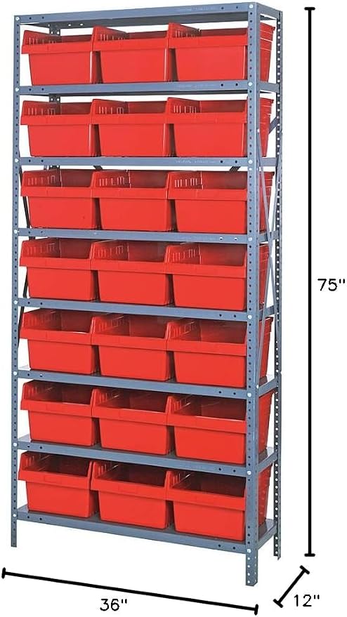 QUANTUM STORAGE SYSTEMS 1275-SB809RD Solid Heavy Duty 8 Shelves 21 STORE-MAX - Image 2