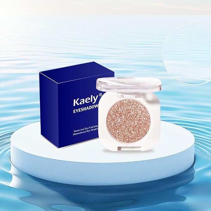 Light Brown Single Glitter Eyeshadow Makeup, Neutral Powde Eye Shadow - Image 7