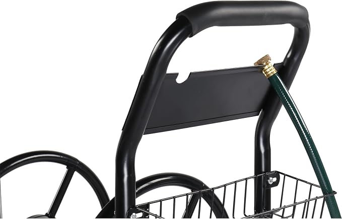 VINGLI 300FT 5/8in Garden Hose Reel Cart, 4-Wheel Portable Residential Hose - Image 7