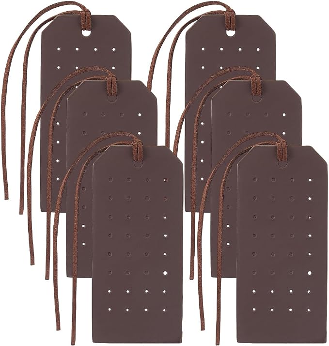 6PCS Pierced Leather Earring Displays Card 1.2mm 32 Holes Portable Jewelry - Image 7