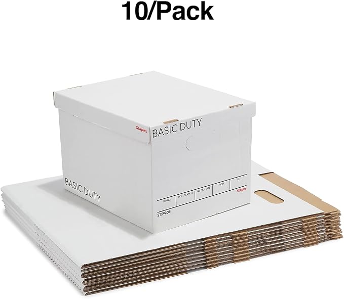 STAPLES Corrugated File Box Lift Off Lid, Letter/Legal Size - Image 9
