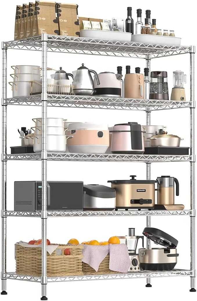 Land Guard 5 Tier Chrome Storage Racks and Shelving - Image 8