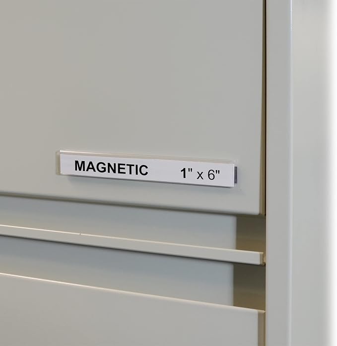 C-Line HOL-DEX Magnetic Shelf/Bin Label Holders, 1 x 6 Inches, 10 per Box - Image 5