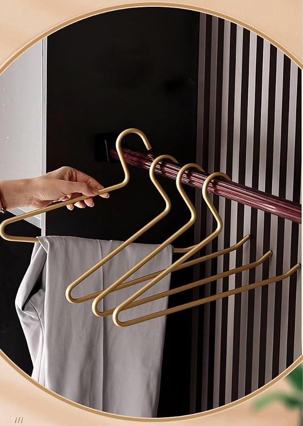 Premium Matte Gold Aluminum Pants Hanger 10 Pack, 13.7” Extra Smooth & Durable - Image 8