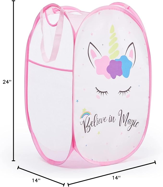 TECHMILLY Collapsible Mesh Pop Up Laundry Hamper - Image 9