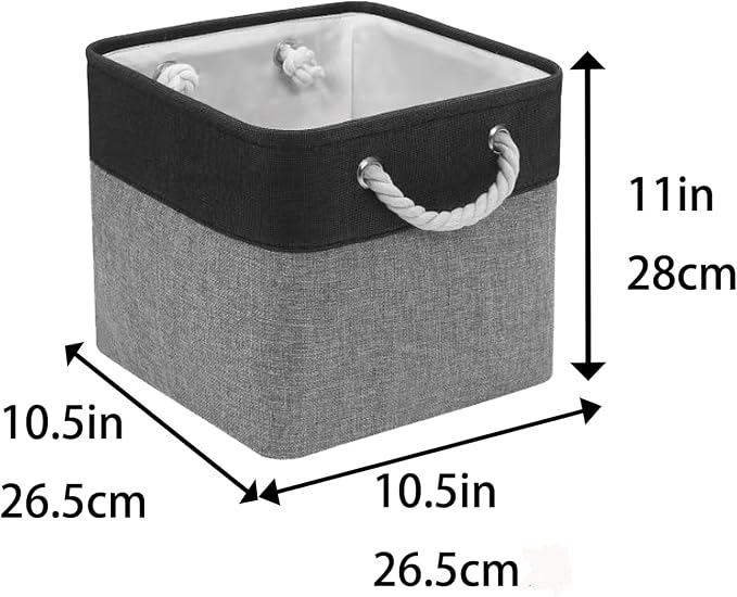 Cube Storage Bins, Collapsible Fabric Storage Cubes Bins, 11 Inch Cube Storage - Image 5
