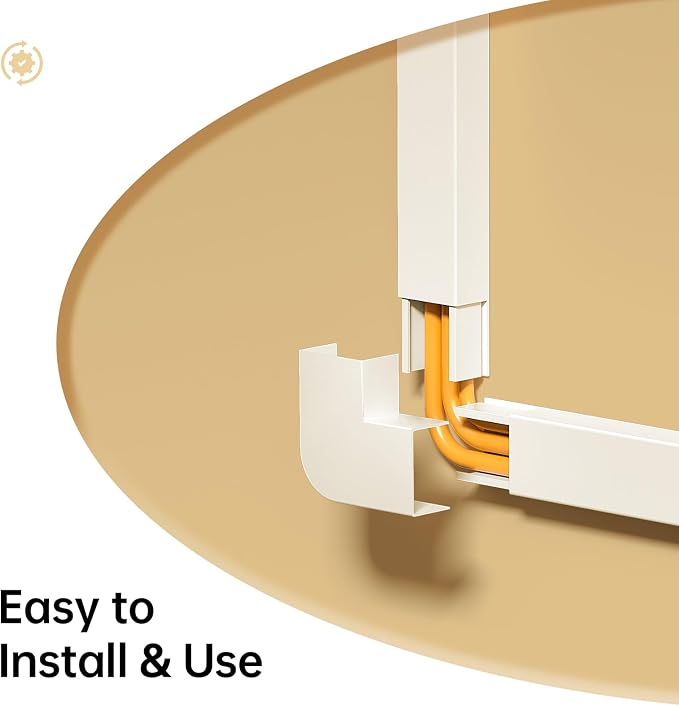 Delamu Beige Cord Hider, 85in Cord Covers - Image 9