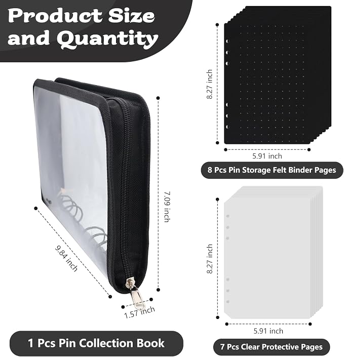 Enamel Pin Display Book Pin Collection Binder Holder Trading Book - Image 6