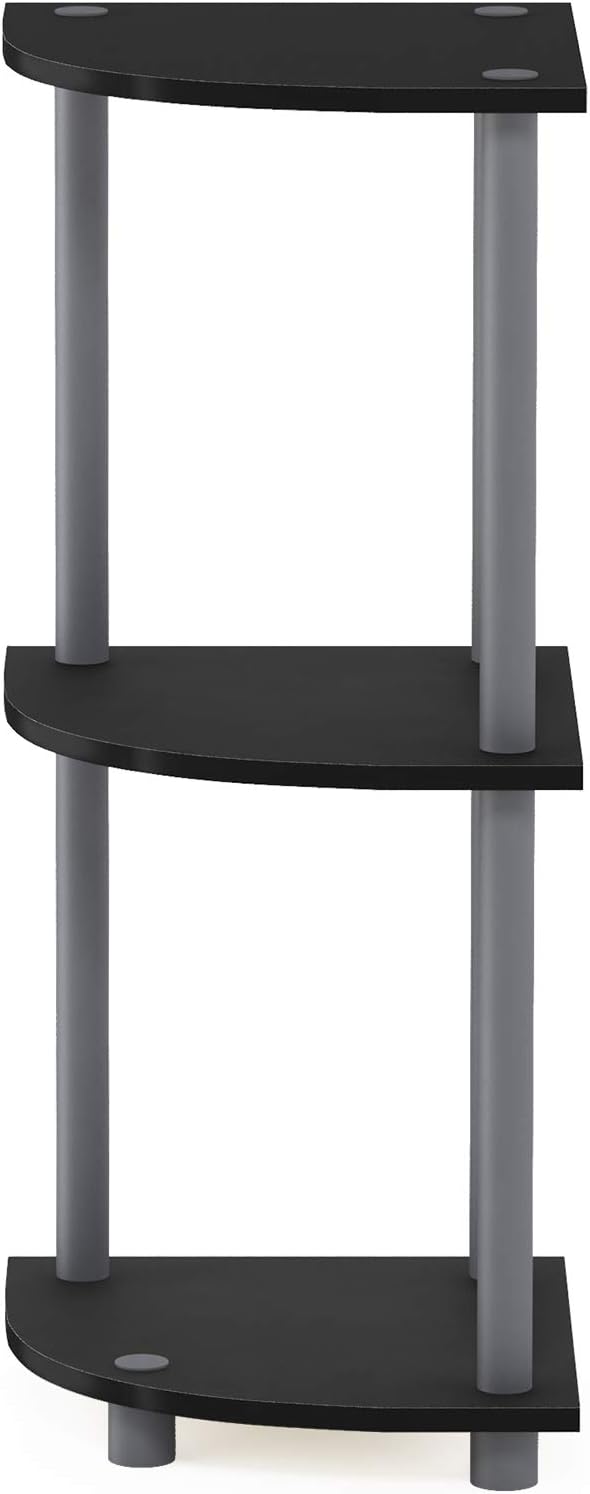 Furinno TURN-N-TUBE Corner Shelf, 3-Tier Corner Bookshelf, Display Storage - Image 7