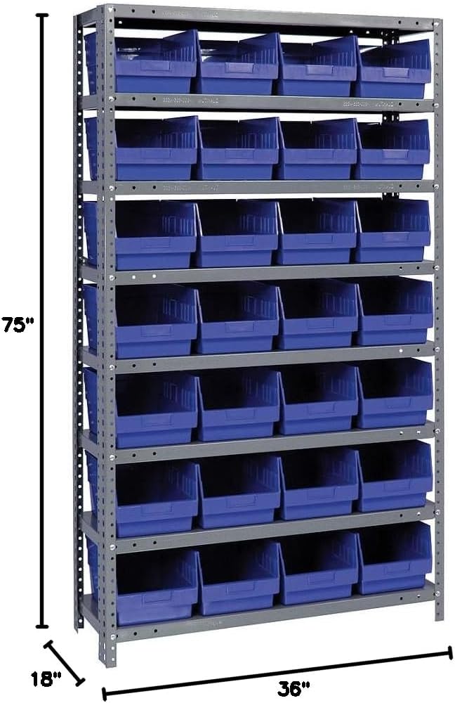 Quantum Storage Systems 1875-SB808BL Solid Heavy Duty 8 Shelves 28 STORE-MAX - Image 2