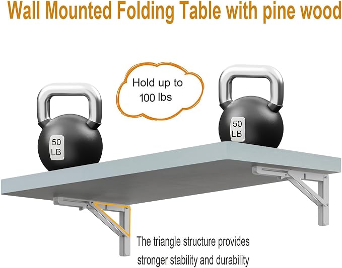 IAE Wall Mounted Folding Table - Image 7