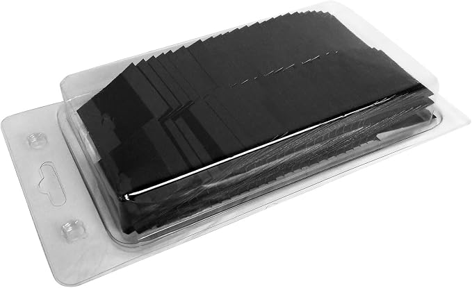 MOOCA 100 pieces of 1.5 x 1.5-inch plain black velvet hanging earring cards - Image 8