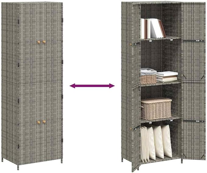 Garden Storage Cabinet, Tall Utility Shed - Image 9