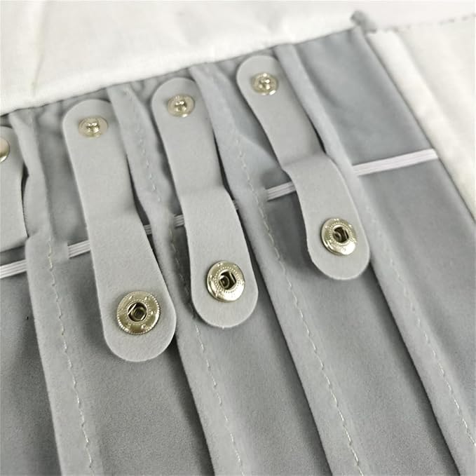Portable Jewelry Roll Untangled Secure Necklace Travel Storage Bag Displays - Image 9