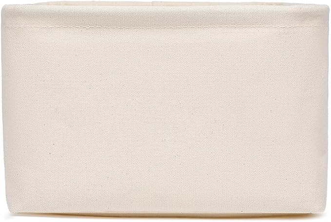 Foldable Storage Bins with Lids Cotton Canvas Rectangular Storage Box Ideal - Image 9