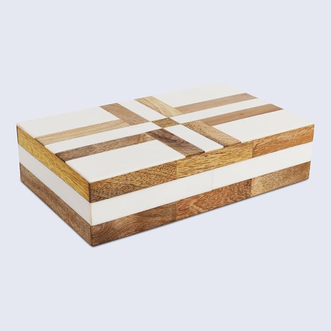 Handicrafts Home White Decorative Storage Box - Image 7