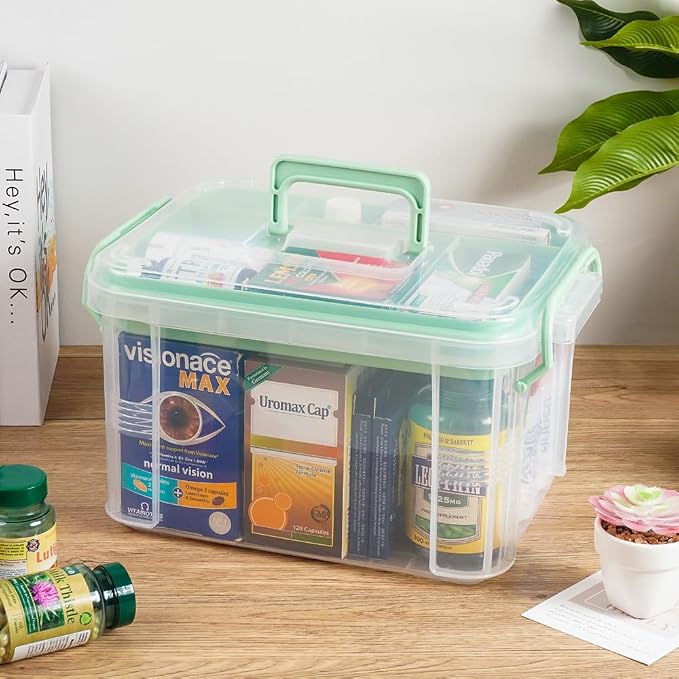 HEY FOLY 15qt Clear Medicine Organizer Storage Box - Image 6