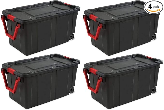 Sterilite 14699002 40 Gallon/151 Liter Wheeled Industrial Tote by Sterilite