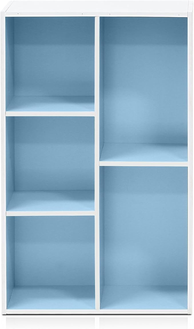 Furinno LUDER Book Shelf, 5-Cube Bookshelf, Reversible Bookcase, 9.4 x 19.5 x - Image 10