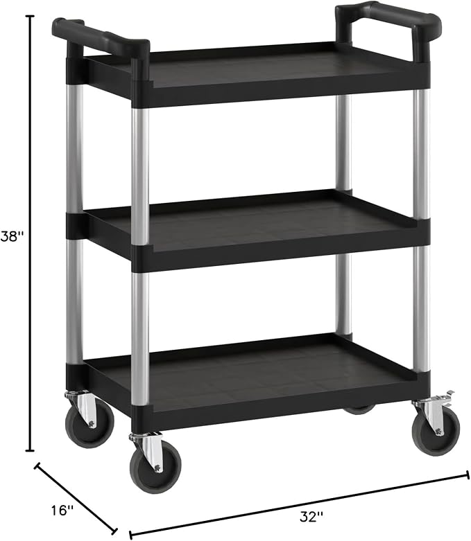 Black Utility/Bussing Cart - Image 3