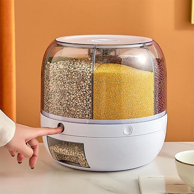 Dry Grain & Rice Storage Container - 12L Separate Rice Bucket Cereal Dispenser - Image 9