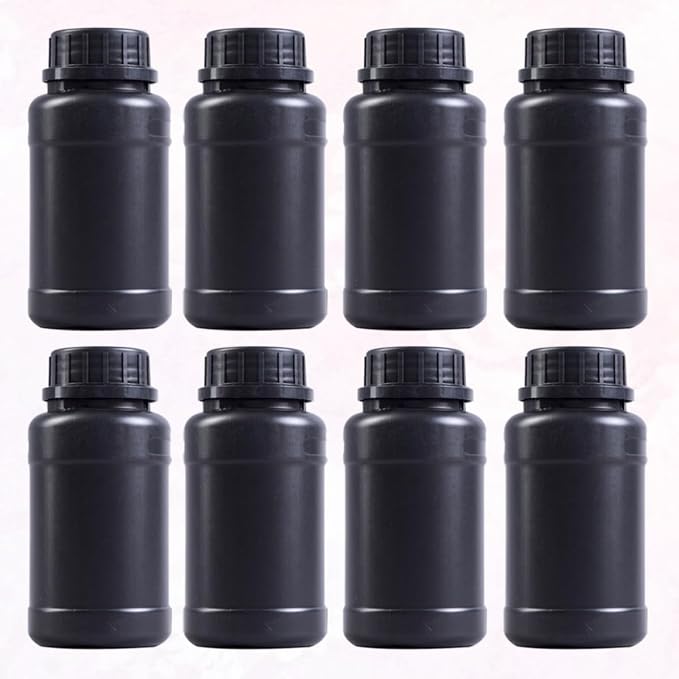 8pcs Black Hdpe Plastic Bottles - Image 9