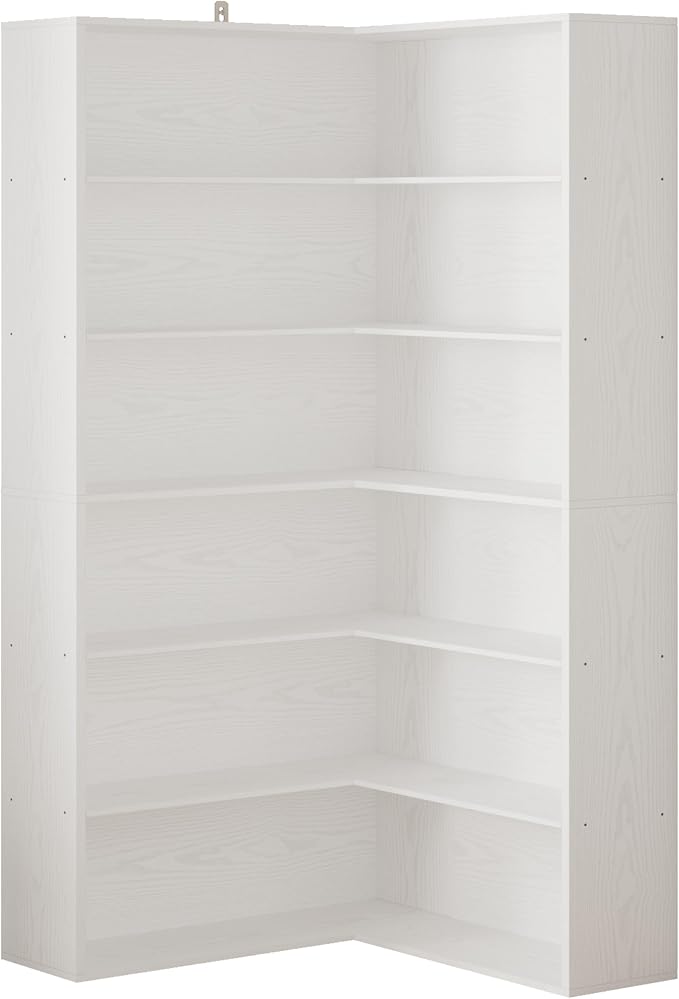 ANCTOR Corner Bookshelf, 6 Tiers Corner Bookcases - Image 8