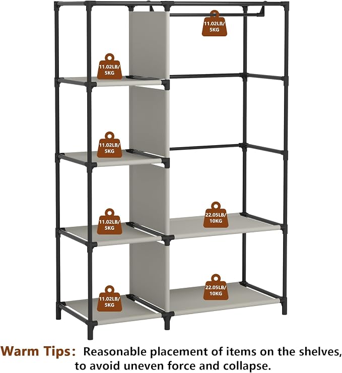 Calmootey Portable Closet Organizer, Space-Saving Storage System - Image 8