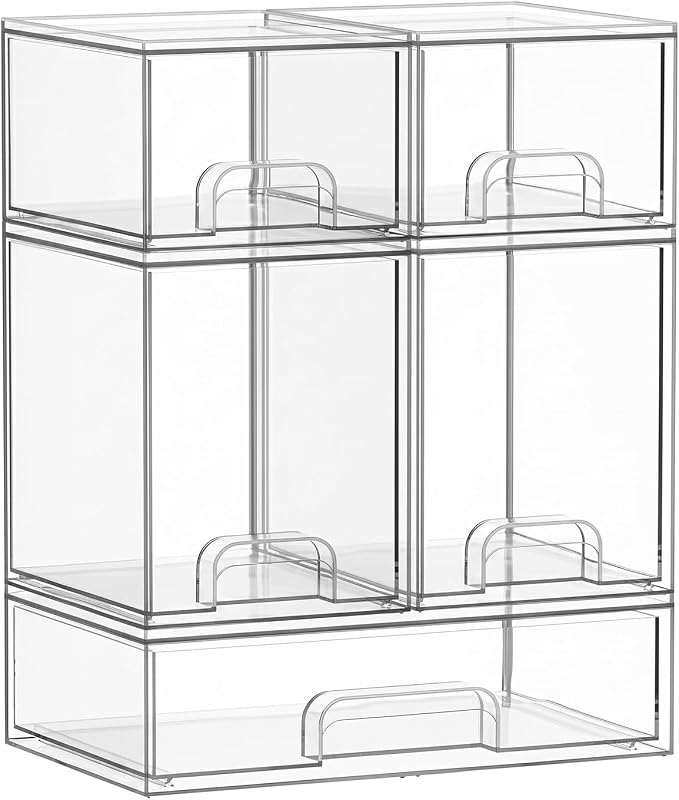 Bottle Storage Organizer Baby: Clear Stackable Storage Drawers, Acrylic Bottles - Image 8