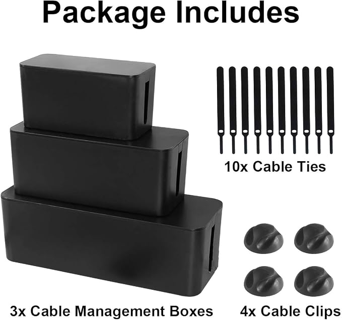 DUNCHATY 3 Pack Cable Organizer Box - Image 9