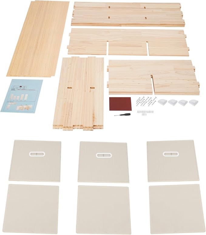 Wooden Cube Shelf Bookcase, Solid Wood Shelves - Image 9