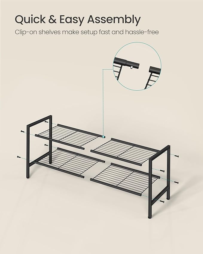 SONGMICS Metal Shoe Rack, Free Standing Shoe Organizer - Image 7