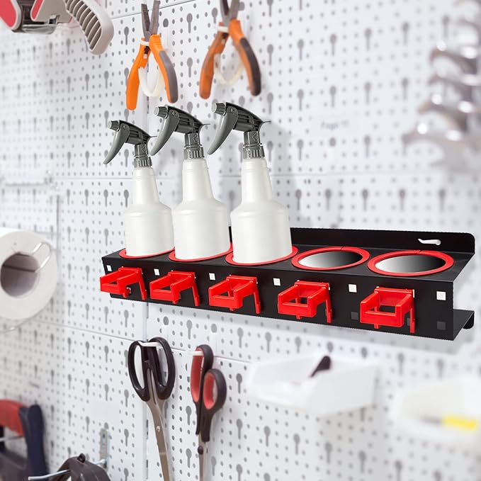 Spray Bottle Storage Rack, Wall-mounted Garage Bottle Organizer - Image 8
