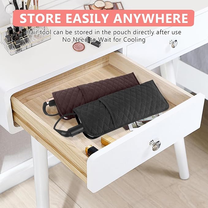 Heat Resistant Hair Tools Organizer Bag Portable Travel Storage Cover Pouch - Image 7