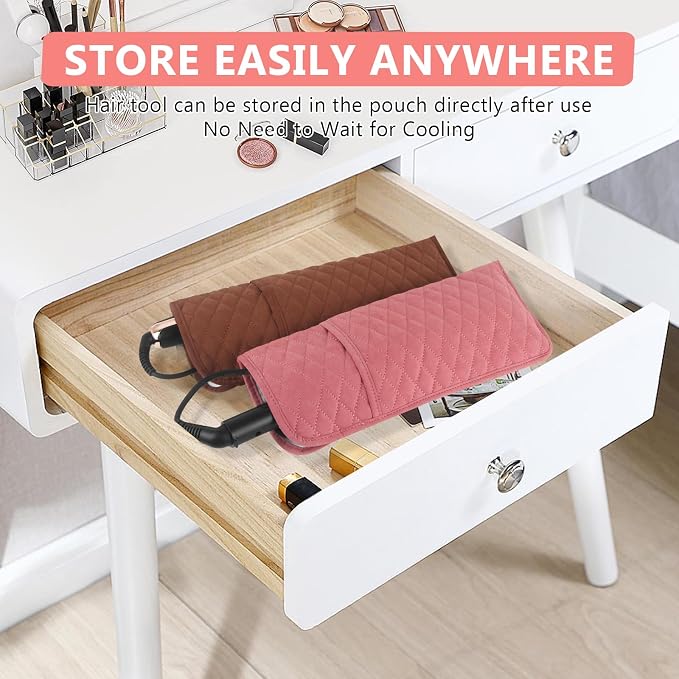 Heat Resistant Hair Tools Organizer Bag Portable Travel Storage Cover Pouch - Image 7