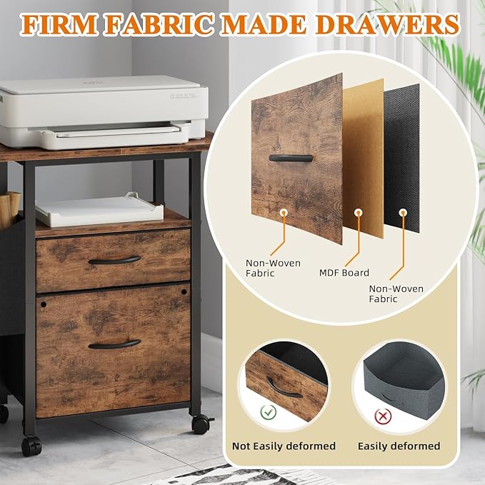 Simple Deluxe 2 Drawer File Cabinet - Image 7
