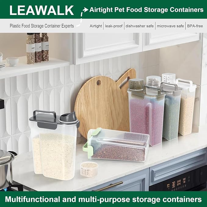 5-7Lbs Cat Dog Storage Container, Portable Pet Food Containers - Image 7