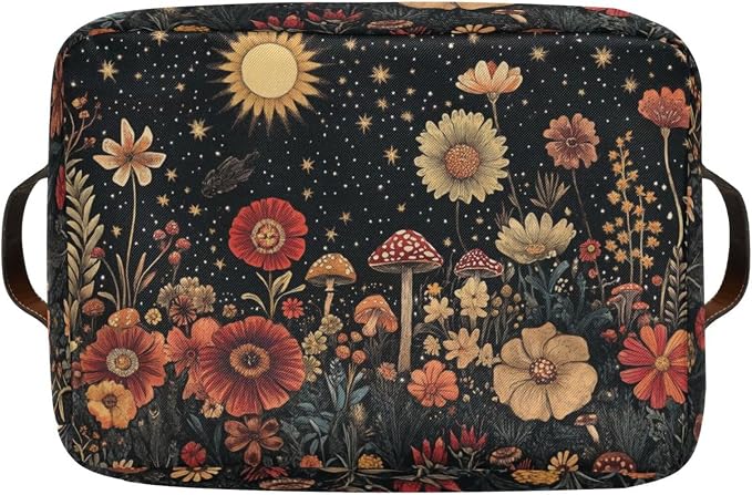 Celestial Garden with Blooming Flowers Stars Storage Bins Box Foldable Shelf - Image 8
