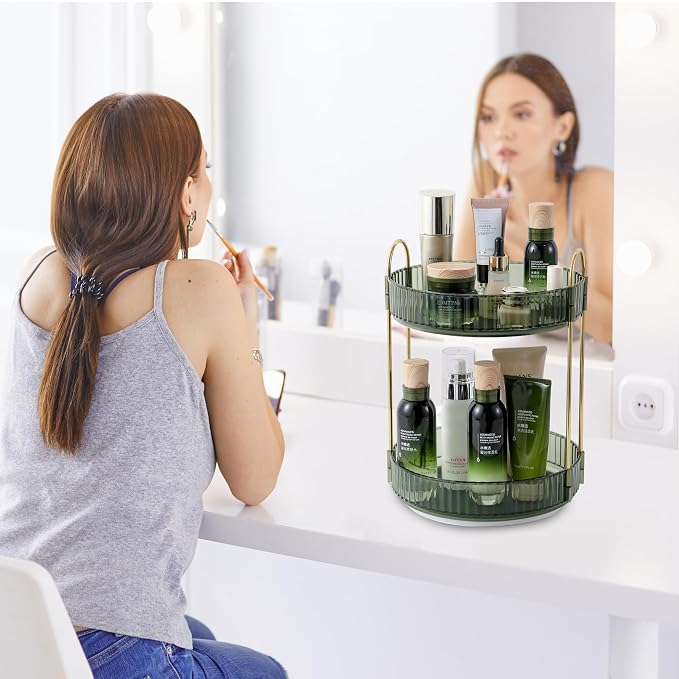 Rotating Makeup Organizer for Vanity, Perfume Skincare Lipstick Organizers for - Image 6