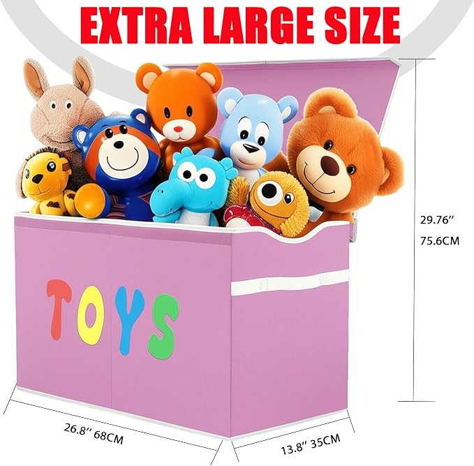 YOLOXO Toy Box Chest, Collapsible Sturdy Storage Bins - Image 8