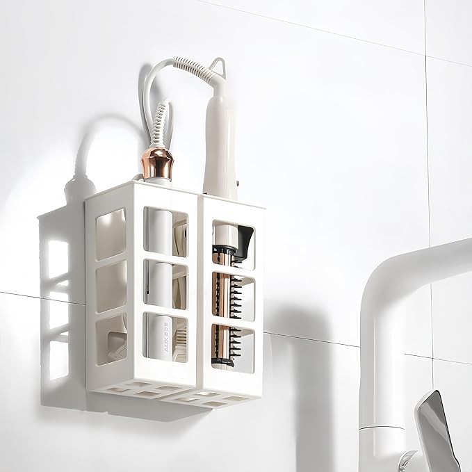 2 Set Hair Tool Organizer Wall Mount, Hanging Bathroom Hair Tool Organizer - Image 9