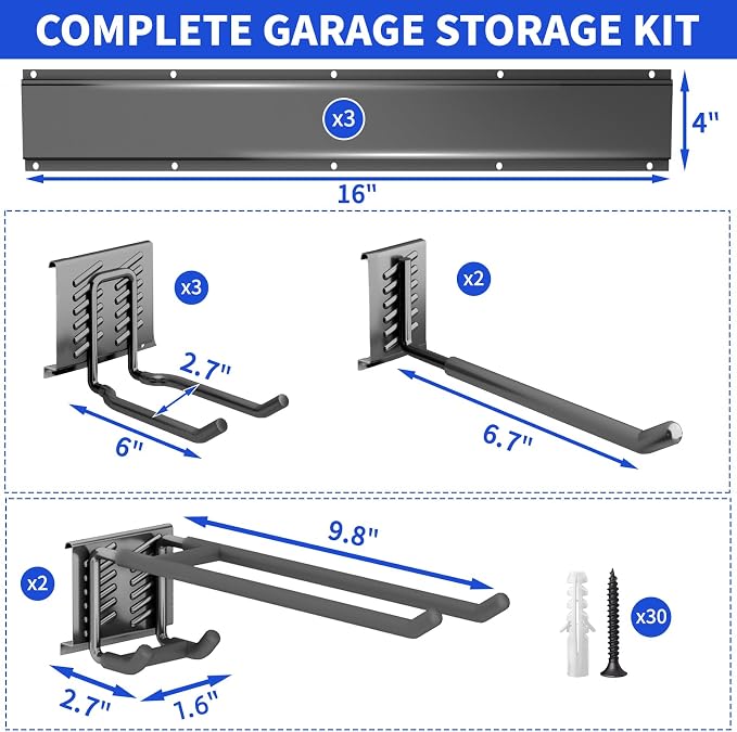 Garden Tool Organizer Wall Mount, 48inch Heavy Duty Garden Tool organizer - Image 7