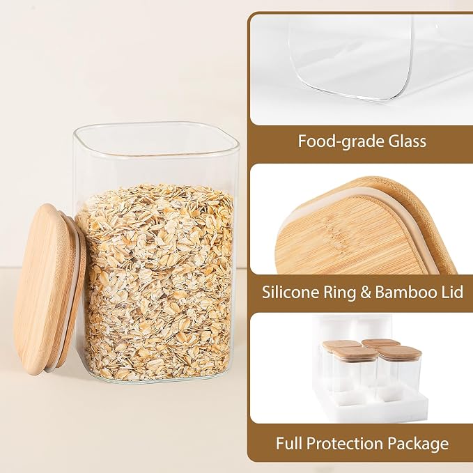 TBWIND 37oz Square Glass Storage Containers - Image 7