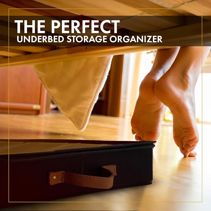 HOMELUX THEORY 2pc Low Profile Under Bed Storage Containers, Thin Under Couch - Image 9