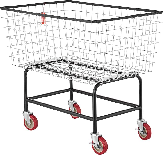 VEVOR Wire Laundry Cart, 3.8Bushel Wire Laundry Basket - Image 12